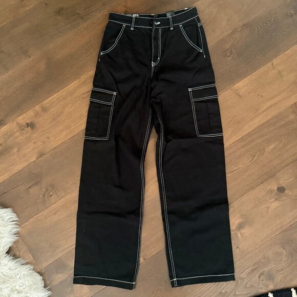 H&M Black & White Cargo Pants - Picture 1 of 5